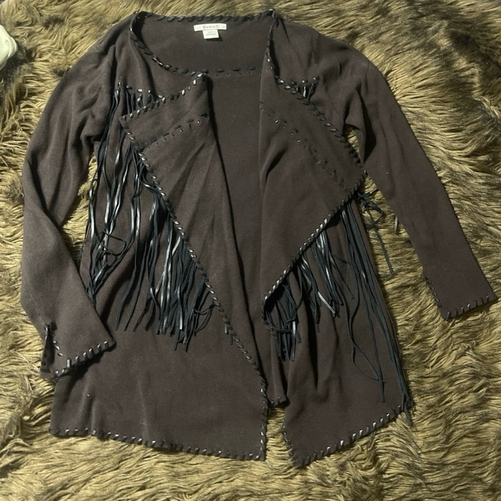 Ariat Brown Fringe Cardigan